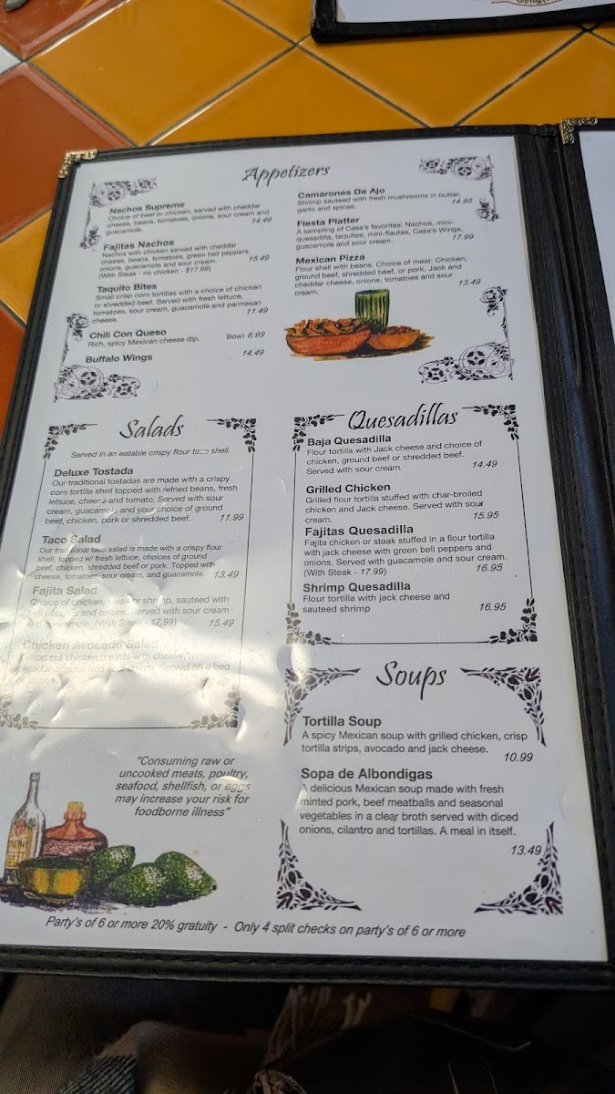 Casa De Oro Menu - Image 2
